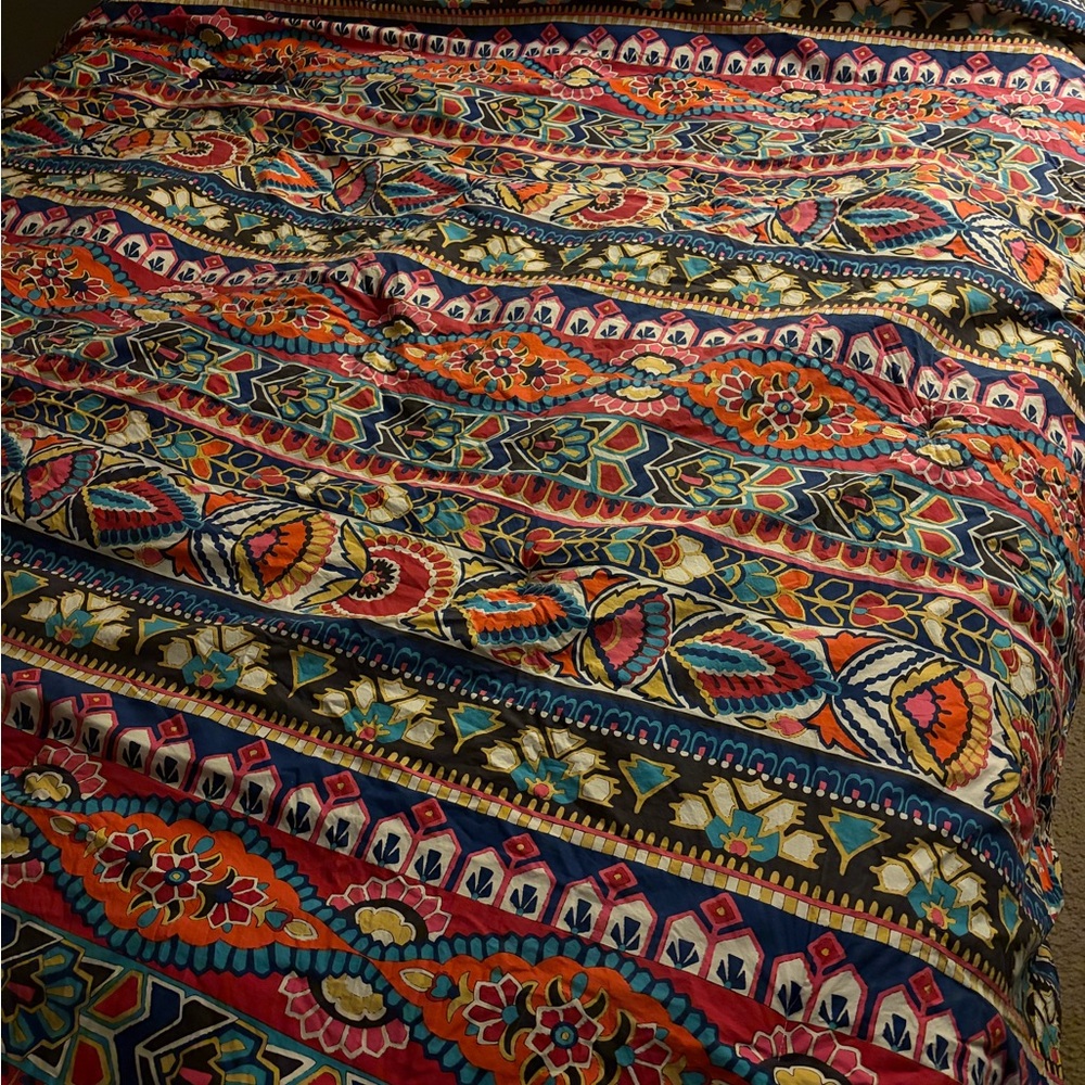 Boho Colorful Patterned Queen Comforter